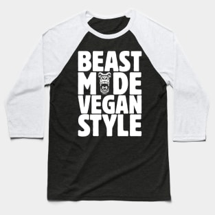 Beast Mode Vegan Gorilla Baseball T-Shirt